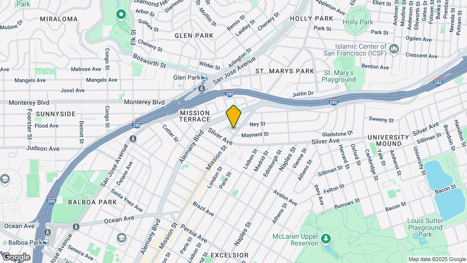 4244 Mission St Map and Location Details