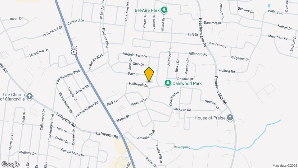 219 Hallbrook Dr Map and Location Details