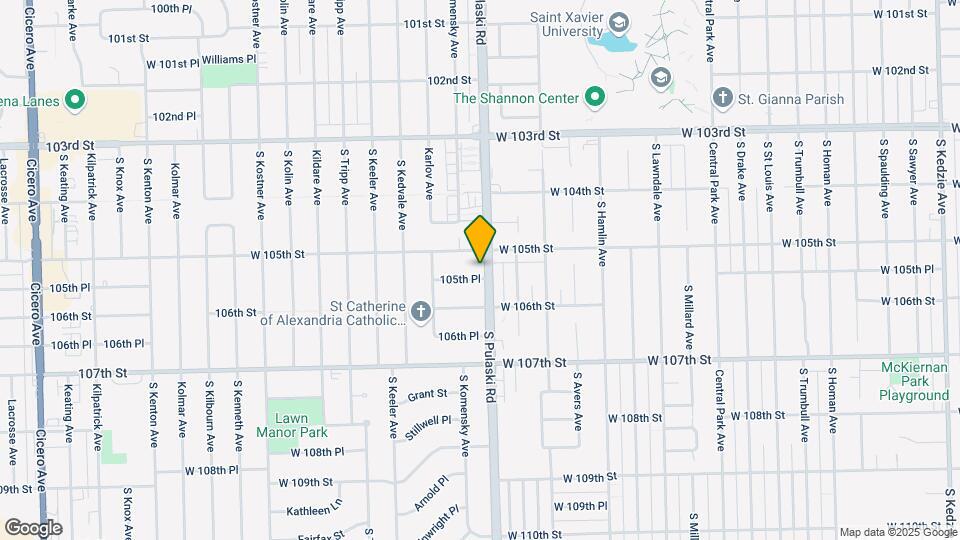 10524 S Pulaski Rd Mapa y Detalles de la Ubicación