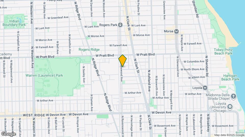 1764 W North Shore Ave Mapa y Detalles de la Ubicación