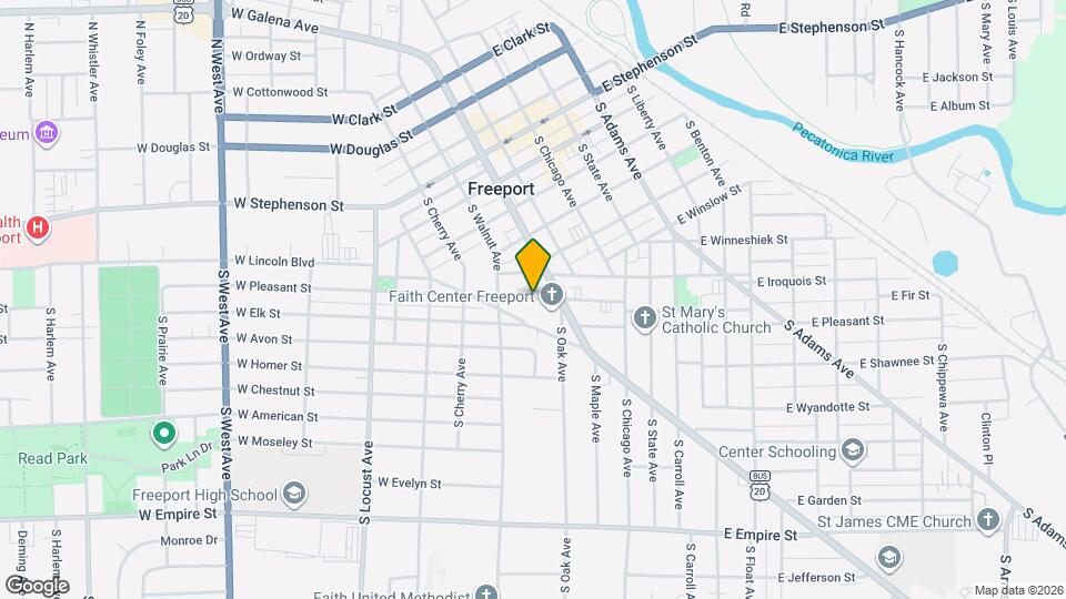 225 1/2 W Pleasant St Map and Location Details