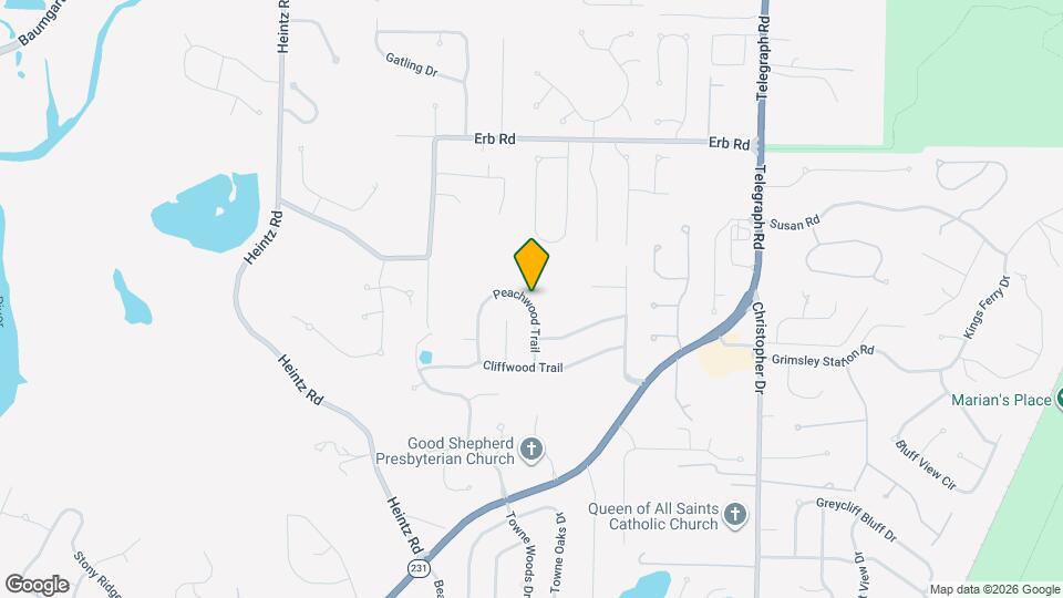 2705 Peachwood Trail Map and Location Details