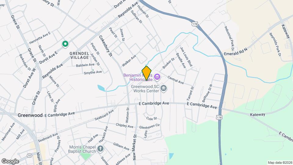 208 N Hospital St Map and Location Details