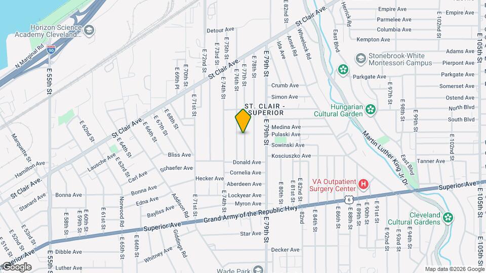 1114 E 77th St Map and Location Details