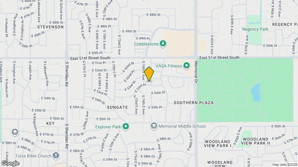 7445 E 53rd Pl Map and Location Details