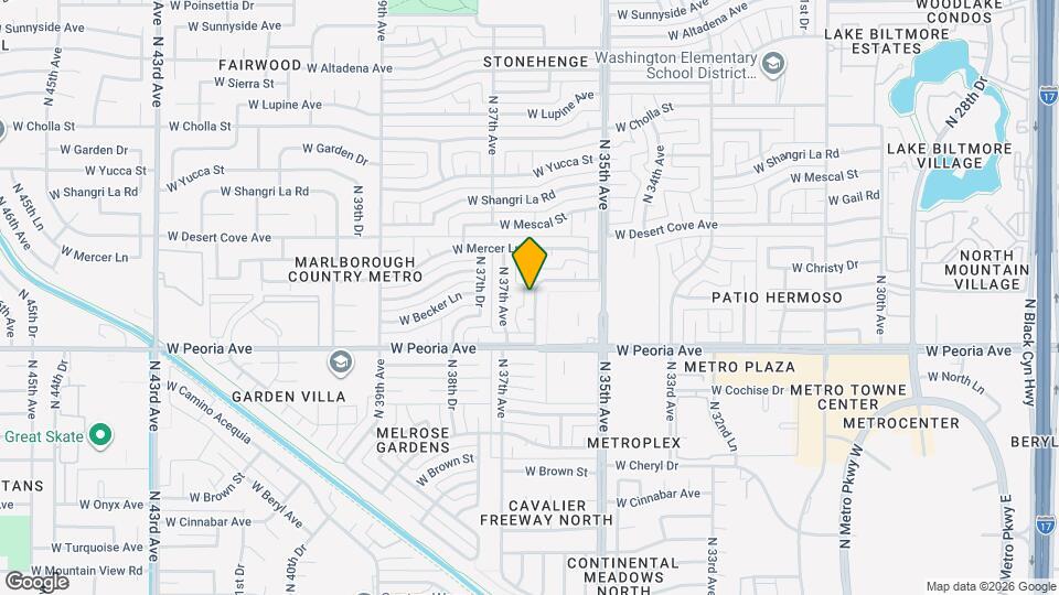 10714 N 36th Ave Map and Location Details
