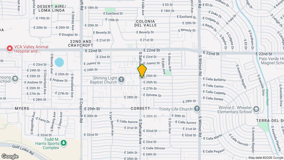 5901 E 26th St Map and Location Details