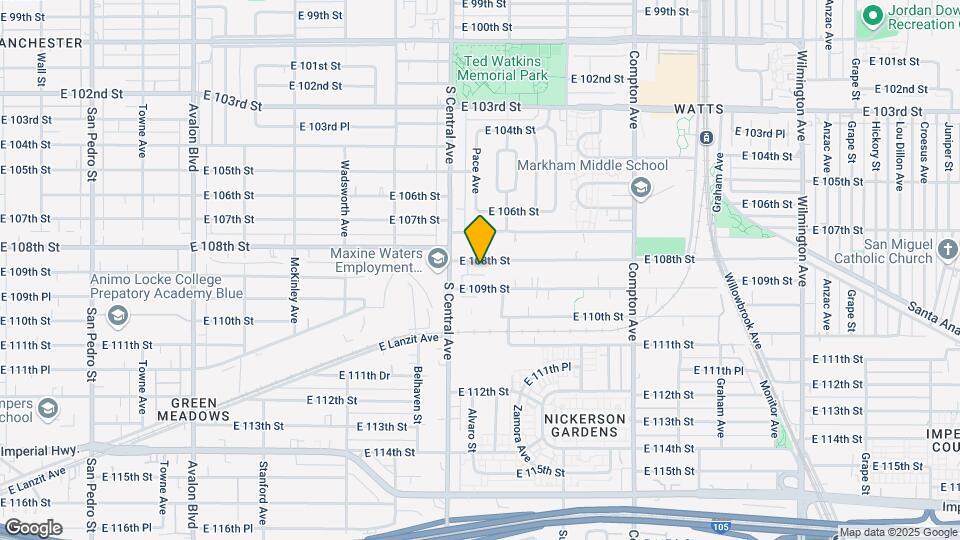 1258 E 108th St Map and Location Details
