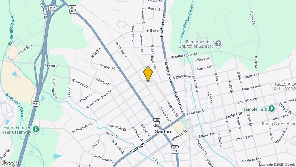 400 N Steele St Map and Location Details