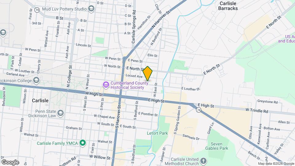 137 E Louther St Map and Location Details