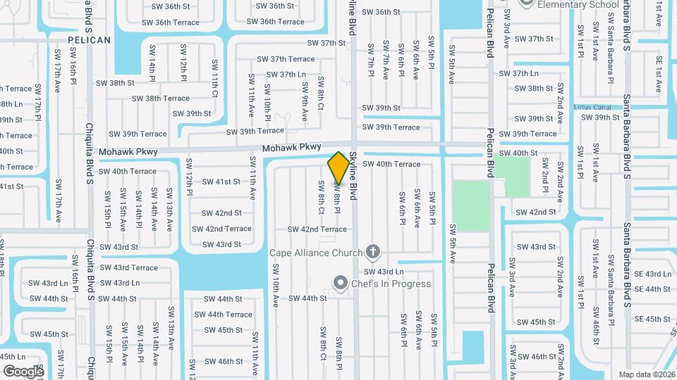 4109 SW 8th Pl Map and Location Details