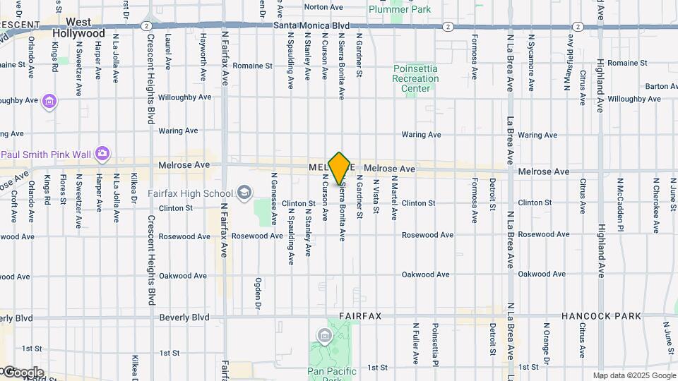 623 N Sierra Bonita Ave, Unit 325 Map and Location Details