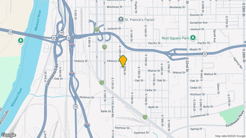 2338 S 13th St Map and Location Details