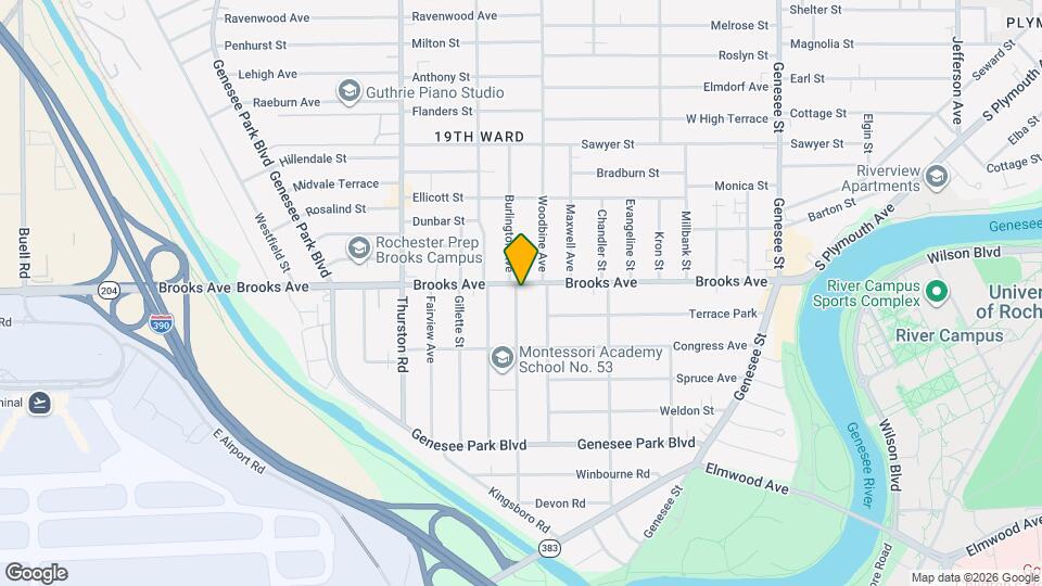 405 Brooks Ave Mapa y Detalles de la Ubicación