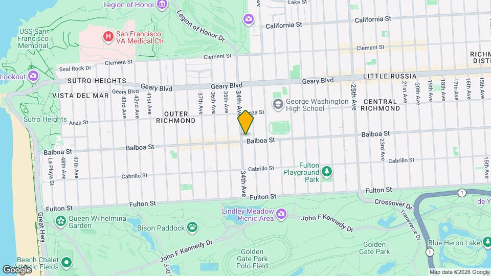 3244 Balboa St Map and Location Details