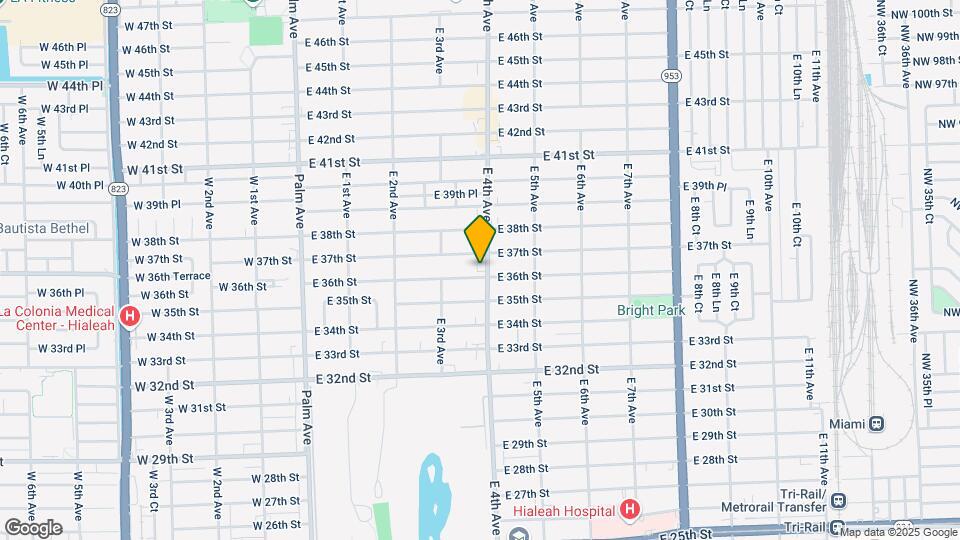 3646 E 4th Ave Mapa y Detalles de la Ubicación