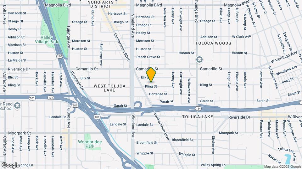 10857 Kling St Map and Location Details