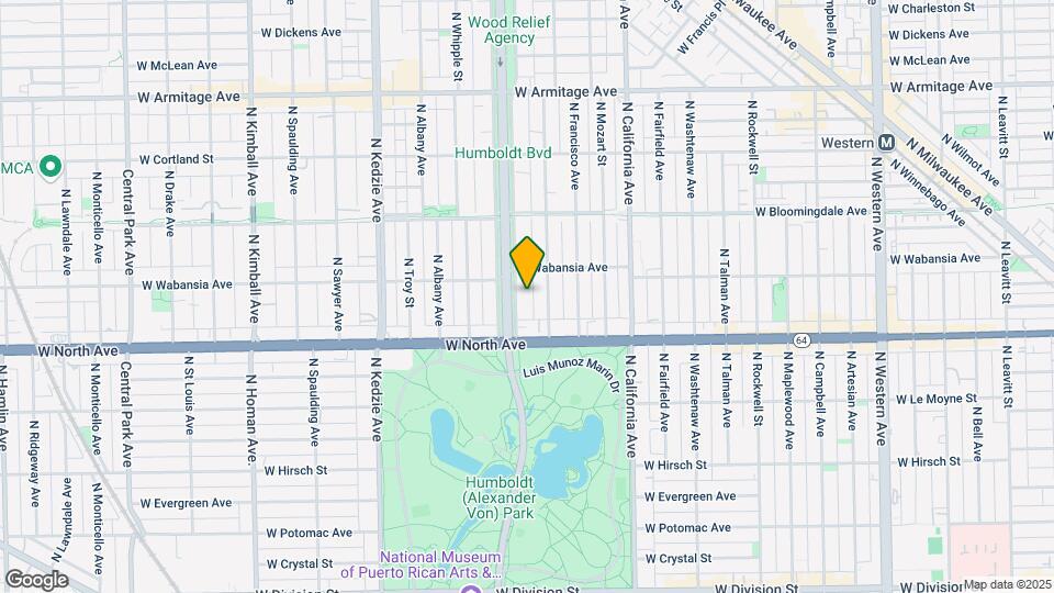 1641 N Humboldt Blvd Map and Location Details