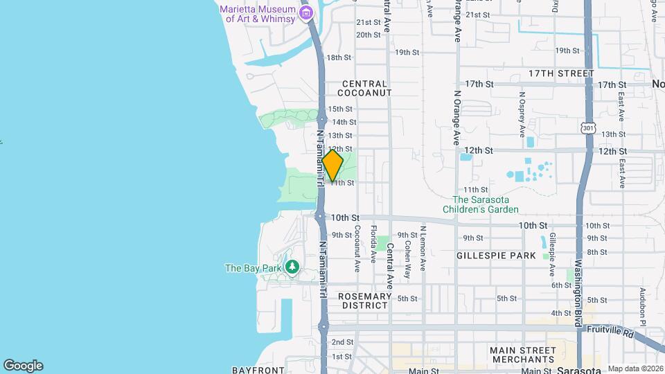 1064 N Tamiami Trl, Unit Down Town Sarasota 5 Star Map and Location Details