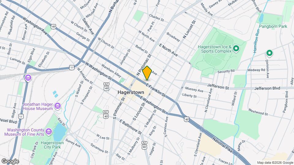 42 E Franklin St Map and Location Details