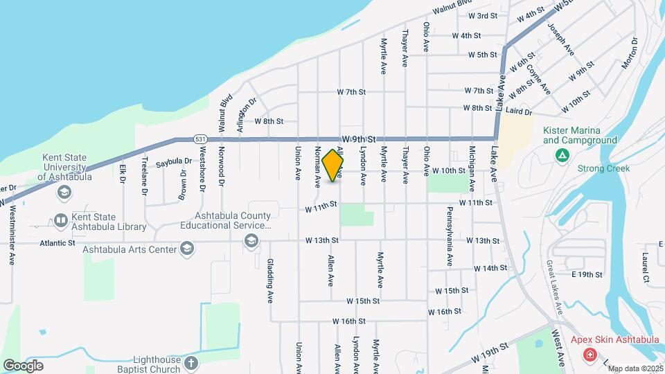 1027 Allen Ave Map and Location Details