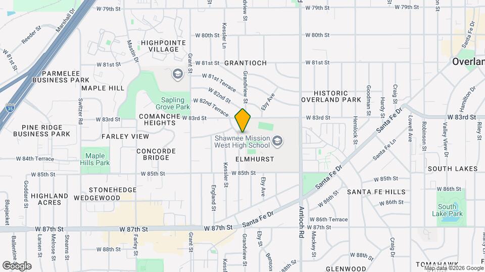 8325 Grandview Ln Map and Location Details