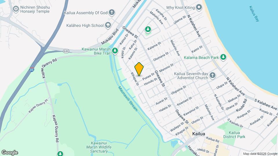 668 Kihapai St Map and Location Details