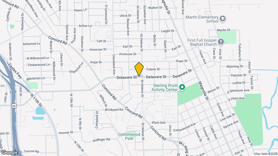 2023 Delaware St Map and Location Details