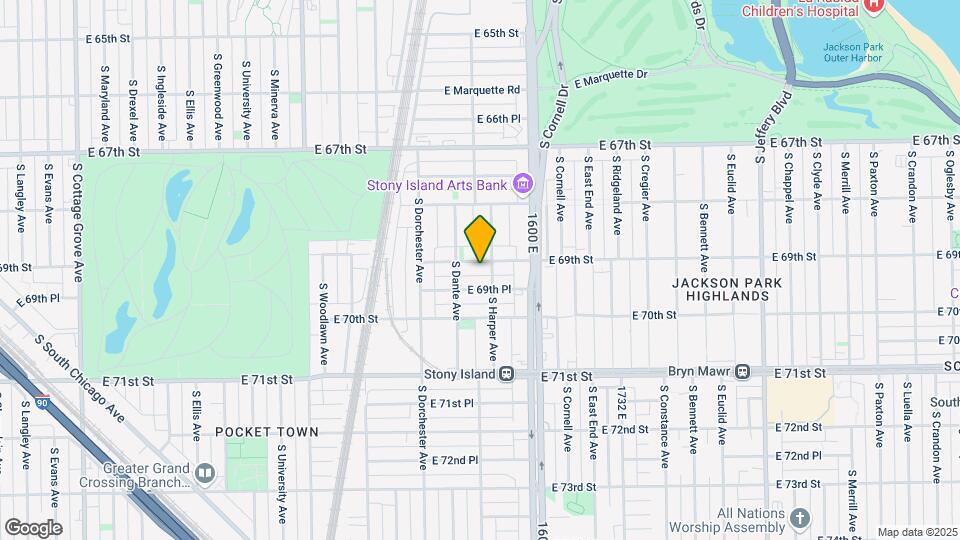 1465 E 69th St Map and Location Details