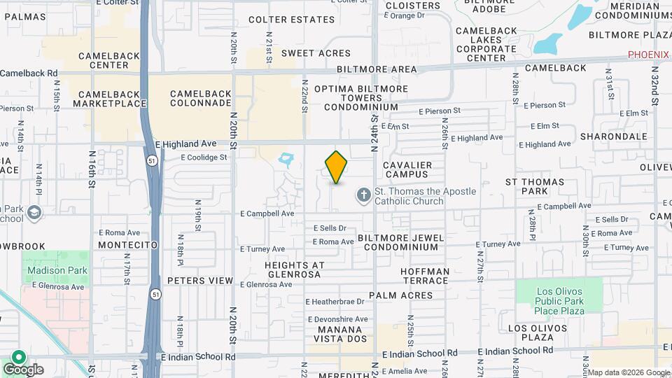 2300 E Campbell Ave Map and Location Details