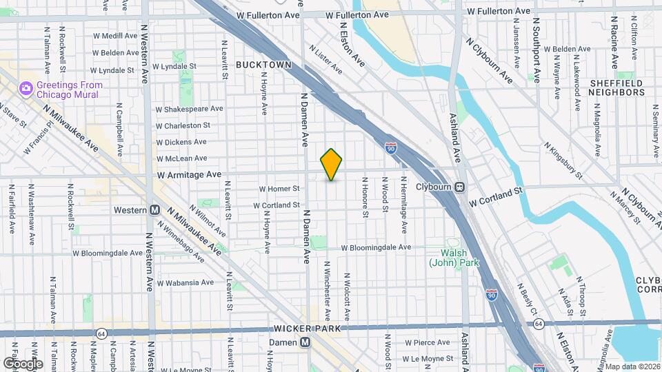 1939 N Winchester Ave, Unit CH Map and Location Details