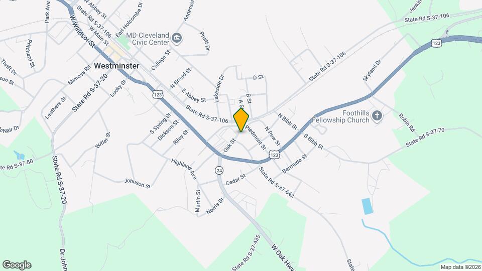 202 Oak St Mapa y Detalles de la Ubicación