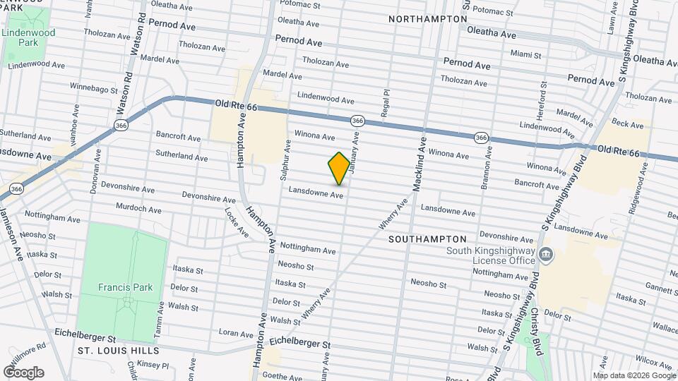 5615 Lansdowne Ave Map and Location Details