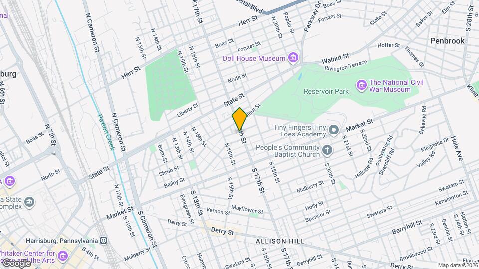 66 N 17th St Map and Location Details