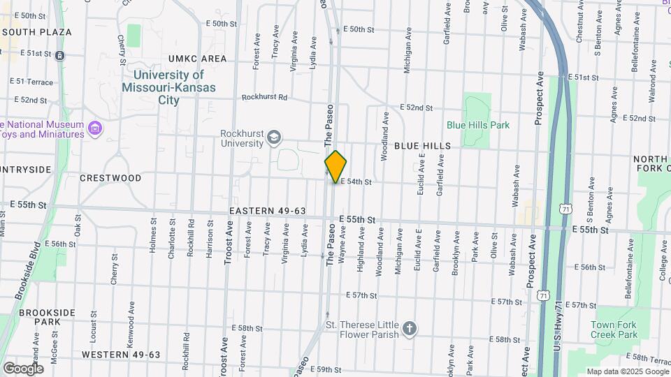 5411 The Paseo Map and Location Details