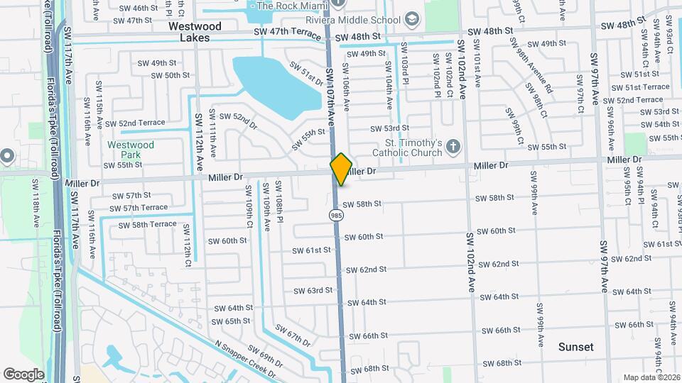 5701 SW 107th Ave, Unit Studio Map and Location Details