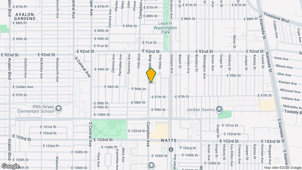 9538 Compton Ave Map and Location Details