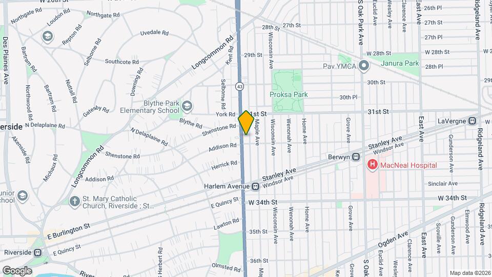 3139 S Harlem Ave Map and Location Details