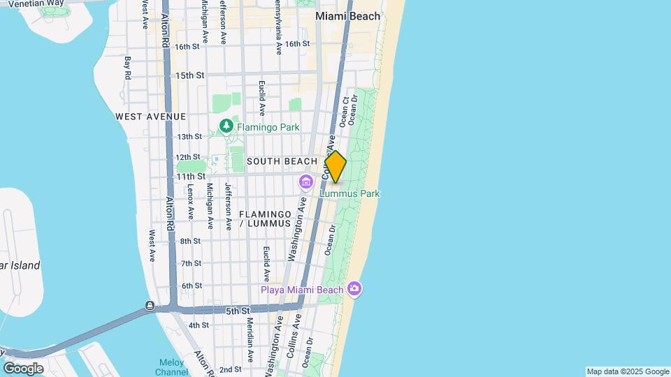 The Strand on Ocean Drive Map and Location Details