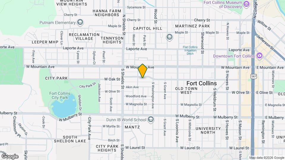931 W Oak St Map and Location Details