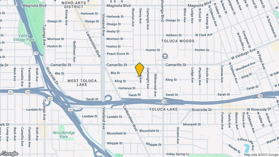 10739 Kling St-Unit -1 Map and Location Details