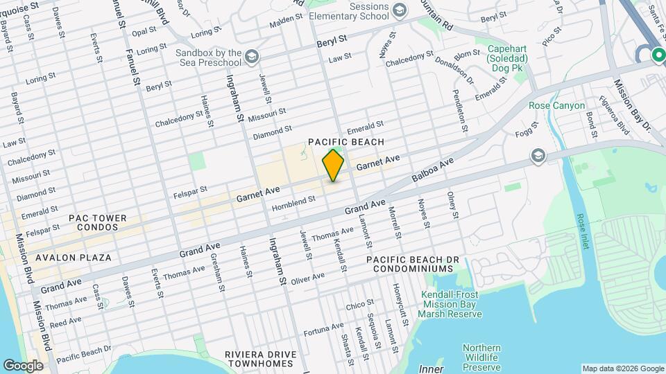 1820 Hornblend St Map and Location Details