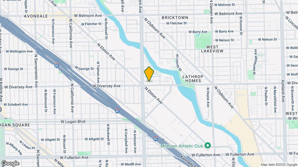 2336 W Diversey Ave Map and Location Details