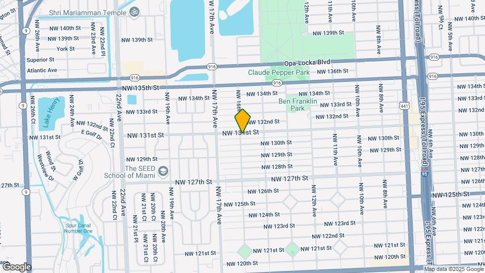 13075 NW 16th Ave Map and Location Details