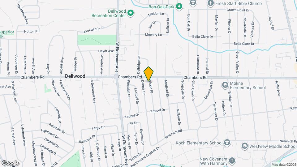 9871 Vickie Pl Map and Location Details