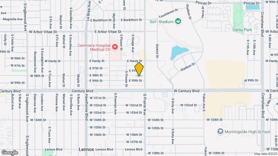 643 E 99th St Map and Location Details