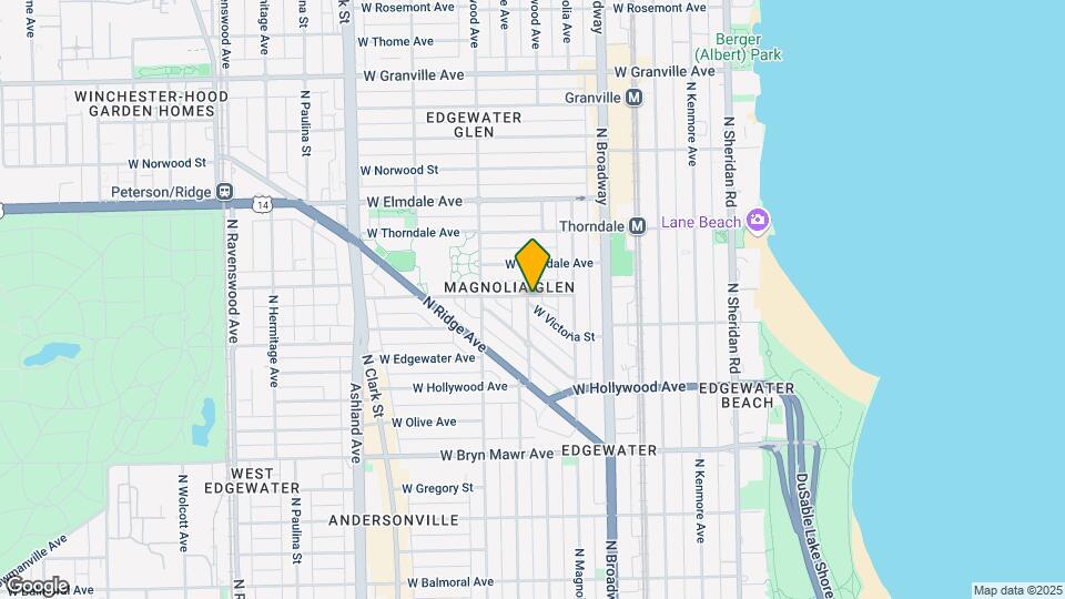 1271 W Ardmore Ave, Unit 2 Map and Location Details