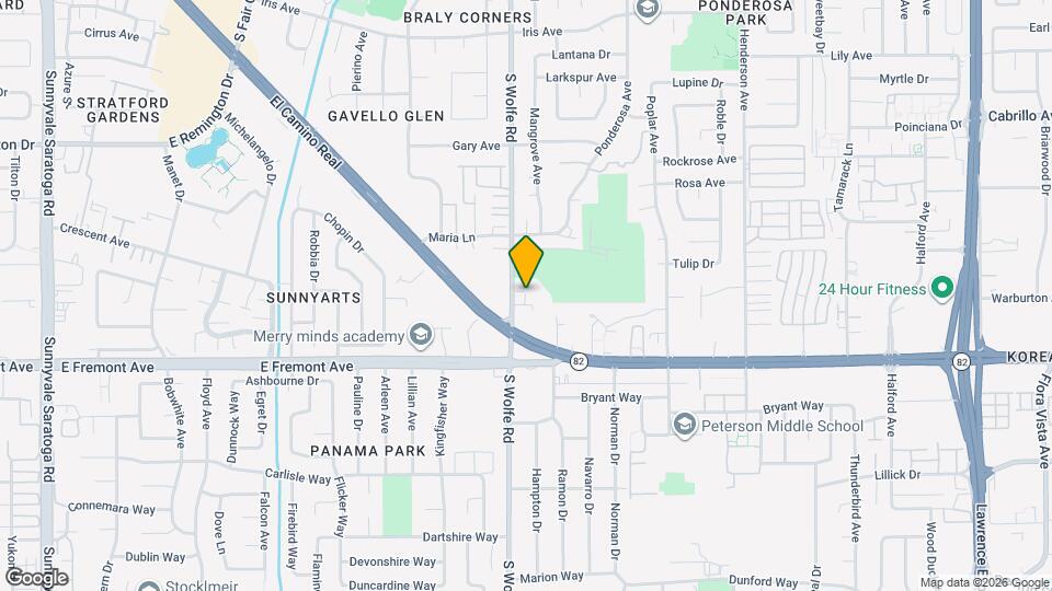902 Sunrose Ter, Unit Sunnyvale Mapa y Detalles de la Ubicación