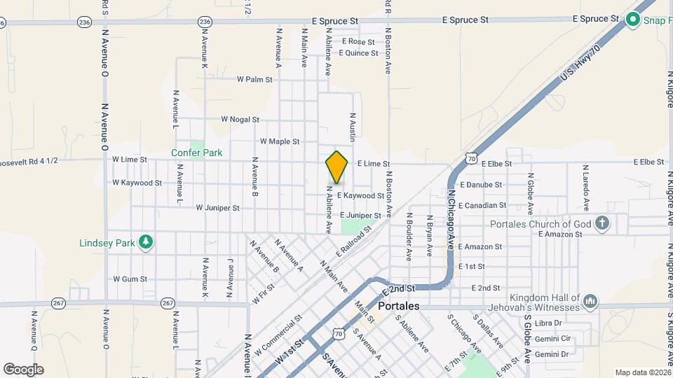 1206 N Abilene Ave Map and Location Details