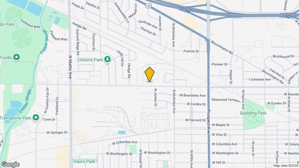 1208 W Bradley Ave Mapa y Detalles de la Ubicación